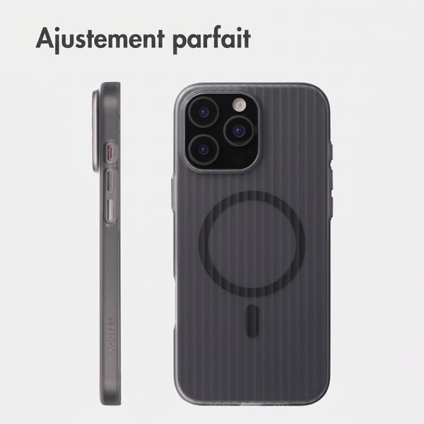 Accezz Coque arrière Lite avec MagSafe | Fluted | Apple iPhone 16 Pro - Gris