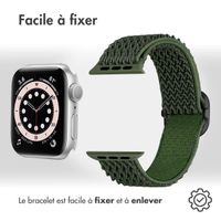 imoshion Bracelet en nylon élastique Apple Watch | 38/40/41/42 mm - Vert foncé