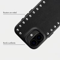 Selencia Coque arrière Studs avec MagSafe Apple iPhone 16 - Velvet Black