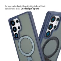 Accezz Coque Ring Stand avec MagSafe Samsung Galaxy S25 Ultra - Bleu