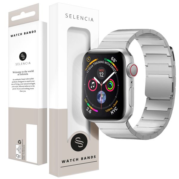 Selencia Bracelet magnétique en acier Apple Watch | 38/40/41/42 mm - Argent