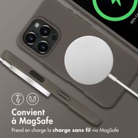 imoshion Coque arrière Color avec cordon amovible et MagSafe Apple iPhone 16 Pro - Black Coffee
