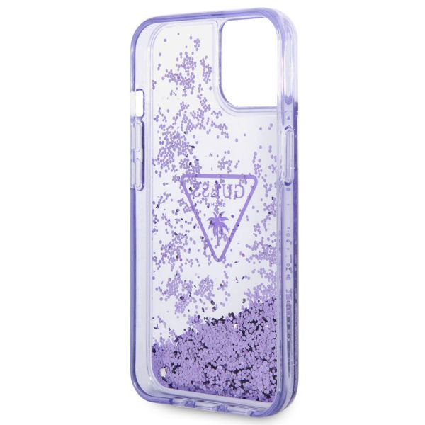 Guess Coque Liquid Glitter Apple iPhone 14 - Violet