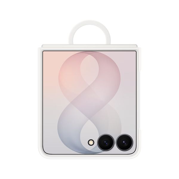 Samsung Coque Silicone Magnet Cover Ring Samsung Galaxy Z Flip 8 - White