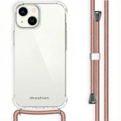 imoshion Coque arrière transparente avec cordon Apple iPhone 14 - Rose Doré