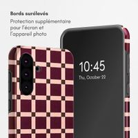 Selencia Coque arrière Vivid Samsung Galaxy A36 / A56 - Check This Burgundy