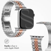 Selencia Bracelet Metallique Jubilee Apple Watch | 38/40/41/42 mm - Argent & Or Rose
