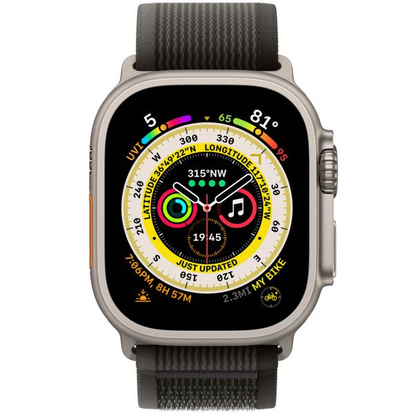Apple Bracelet Trail Loop Apple Watch | 44/45/46/49 mm - Taille S/M - Black / Grey