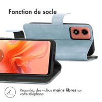 imoshion Étui de télephone portefeuille de luxe Motorola Moto G04 / G24 - Bleu clair