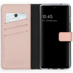Selencia Étui portefeuille en cuir véritable Samsung Galaxy S20 FE - Dusty Pink