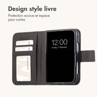 imoshion Étui de télephone portefeuille de luxe Apple iPhone Duo - Bleu foncé