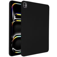Accezz Coque Liquid Silicone avec porte-stylet Apple iPad Pro 13 (2025) M5 / (2024) M4 - Noir