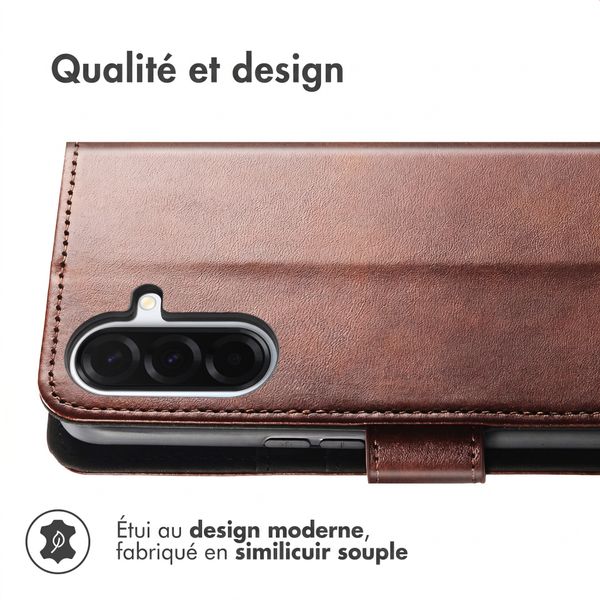 imoshion Étui de télephone portefeuille de luxe Samsung Galaxy A36 - Marron foncé