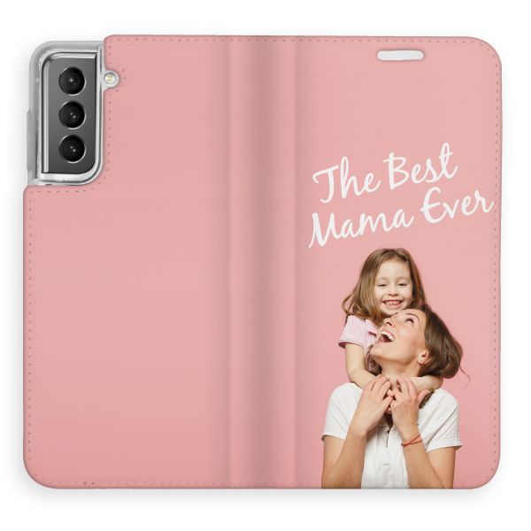 Concevez votre propre housse portefeuille Samsung Galaxy S21 - Blanc