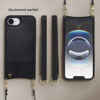 Selencia Coque de télephone Nova avec cordon et porte-cartes Apple iPhone 17e / 16e - Noir