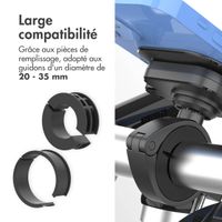 Accezz Support de téléphone EasyLock pour vélo - Rotation à 360° - Universel - Noir