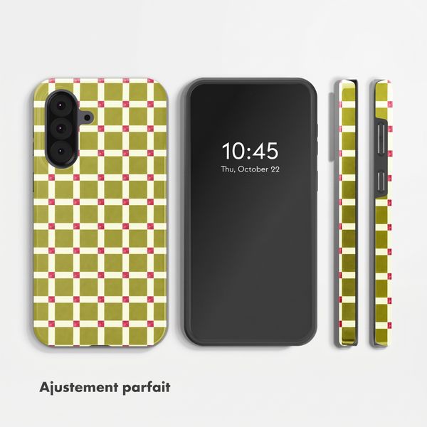 Selencia Coque arrière Vivid Samsung Galaxy A37 (5G) - Check This Olive