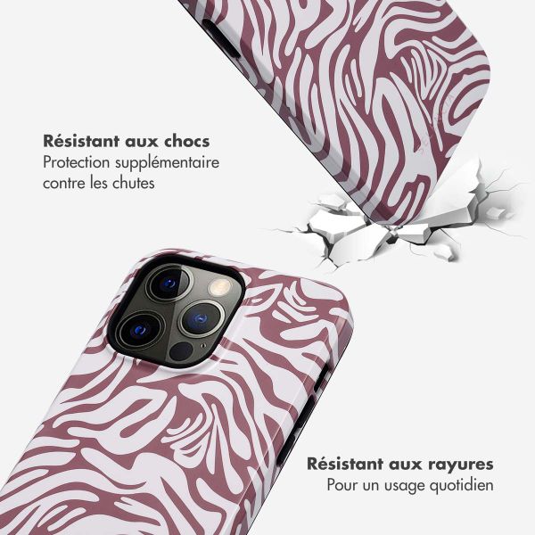 Selencia Coque arrière Vivid Apple iPhone 14 Pro Max - Trippy Swirl Dark Rose