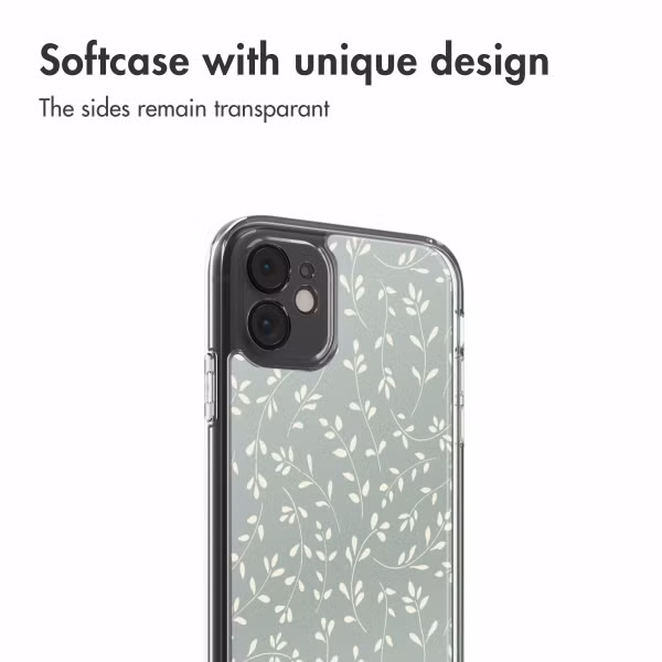 imoshion Coque Design Apple iPhone 11 - Smoke Green Flowers