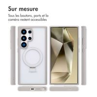 Accezz Coque Ring Stand avec MagSafe Samsung Galaxy S24 Ultra - Gris