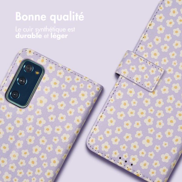 imoshion Étui de télephone portefeuille Design Samsung Galaxy S20 FE - White Daisy
