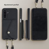 Selencia Coque de télephone Sera avec cordon et porte-cartes enveloppe Samsung Galaxy A17 (5G) / (4G) - Noir