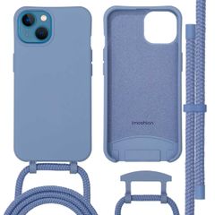 imoshion Coque arrière Color avec cordon amovible et MagSafe Apple iPhone 13 - Ash Blue