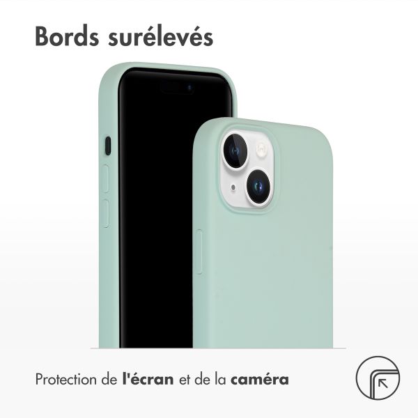 Accezz Coque Liquid Silicone Apple iPhone 15 - Sky Blue