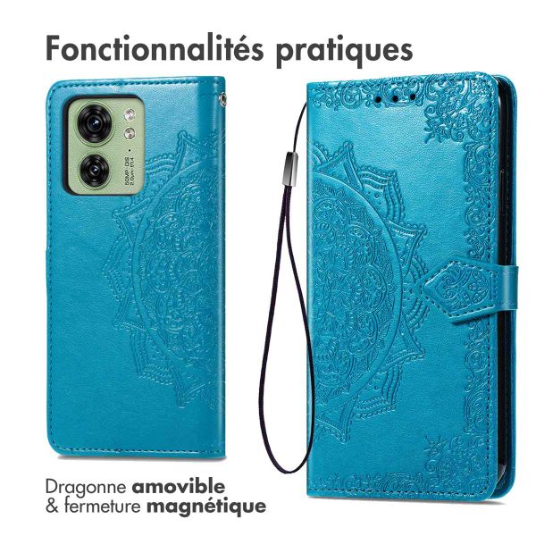 imoshion Etui de télephone Mandala Motorola Edge 40 - Turquoise