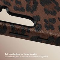 Selencia Coque Sabi imprimé panthère avec MagSafe Samsung Galaxy S24 - Mocha Brown