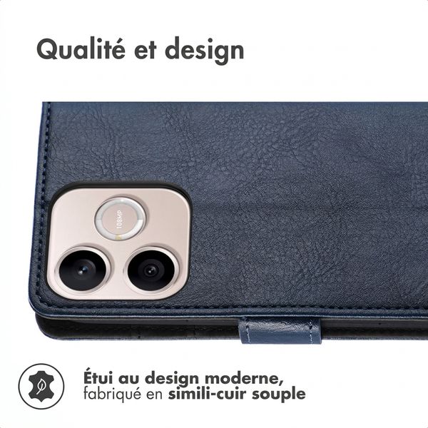 imoshion Étui de télephone portefeuille de luxe Honor 600 Lite - Bleu foncé