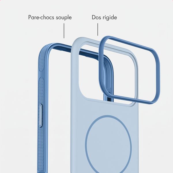 imoshion Coque arrière Color avec Thin MagSafe Ring Apple iPhone 18 Pro / 17 Pro - Bleu clair