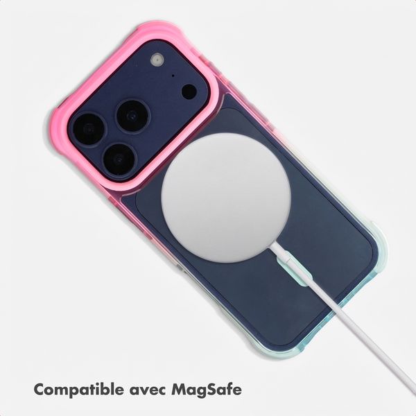 Selencia Coque arrière MagSafe Gradient Apple iPhone 17 Pro Max - Rose / Bleu