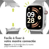 imoshion Bracelet magnétique milanais Xiaomi Smart Band 9 Pro / 8 Pro / Redmi Watch 6 / 5 / 4 - Argent