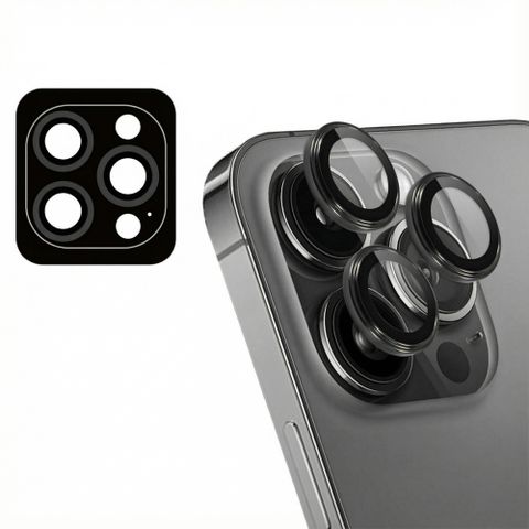 imoshion ﻿Lot de 2 protections d'objectif de caméra Apple iPhone 13 Pro / 13 Pro Max - Noir