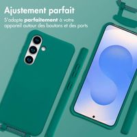 imoshion Coque arrière Color avec cordon amovible et MagSafe Samsung Galaxy S25 / S24 - Vert foncé