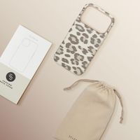 Selencia Coque Sabi imprimé panthère avec MagSafe Apple iPhone 17 Pro - Soft Ivory