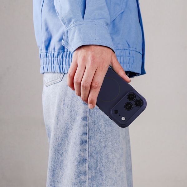 Accezz Coque Grip avec MagSafe Apple iPhone 16 Pro - Bleu foncé
