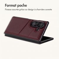 imoshion Étui arrière MagSafe en cuir synthétique avec porte-cartes Samsung Galaxy Z Fold 8 Ultra - Wine Red