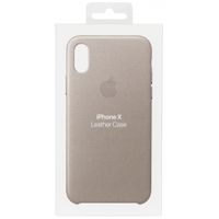 Apple Coque Leather Apple iPhone X - Taupe