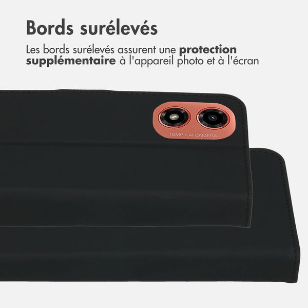 Accezz Étui de télephone Wallet Motorola Moto G04 / G24 - Noir