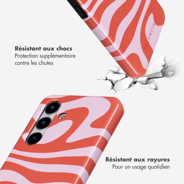 Selencia Coque arrière Vivid Samsung Galaxy S25 - Dream Swirl Pink