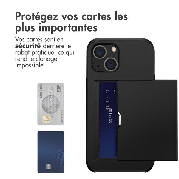 imoshion Coque arrière avec porte-cartes Apple iPhone 13 - Noir