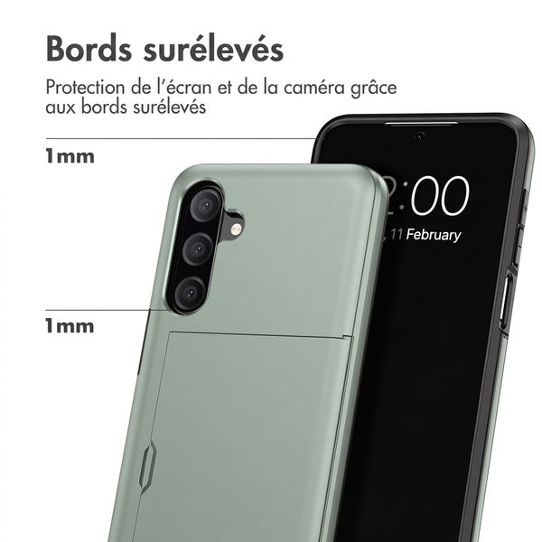 imoshion Coque arrière avec porte-cartes Samsung Galaxy A18 (4G) - Vert foncé