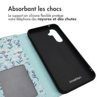 imoshion Étui de télephone portefeuille Design Samsung Galaxy A54 (5G) - Blue Flowers