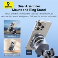 Baseus PrimeTrip support de téléphone 2-en-1 pour vélo / scooter / moto avec anneau support - Magnétique - Universel - Cosmic Black
