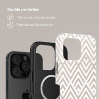 Selencia Coque arrière Vivid avec MagSafe Apple iPhone 16 Pro Max - Beige Zigzag