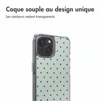 imoshion Coque Design Apple iPhone 15 - Polka Dot Mintgroen