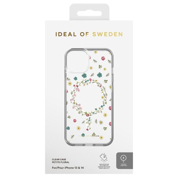 iDeal of Sweden Coque Clear MagSafe Apple iPhone 14 / 13 - Petite Floral