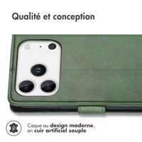 imoshion Étui de télephone portefeuille de luxe Apple iPhone 17 Pro Max - Vert
